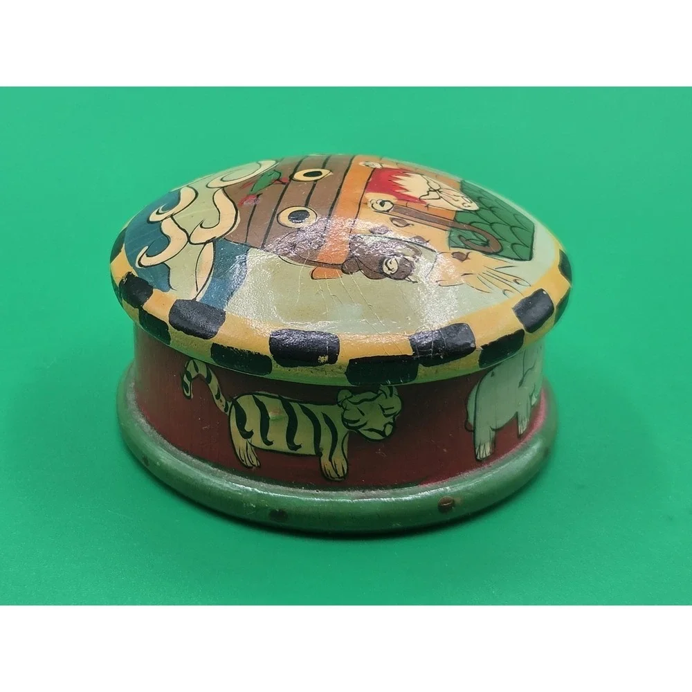 VTG Midwest of Cannon Falls Noah's Ark Lacquered‎ Trinket Box Art Religious Gift